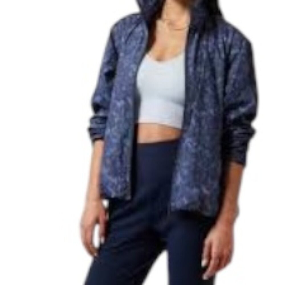 Athleta Sightseer Lace Jacket in Cottage Blue Floral XL/T